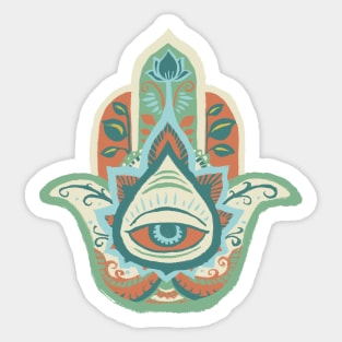 Hamsa Hand - Turquoise(December) Sticker